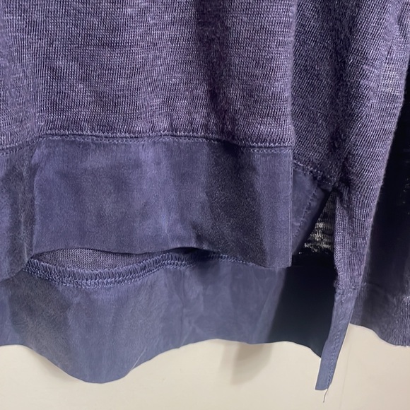 Poetry 100% linen top with silk detailing - Picture 2 of 6